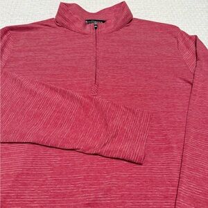 Travis Mathew The Heater men’s red quarterzip golf pullover, XL.